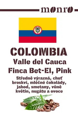 COLOMBIA VALLE DEL CAUCA FINCA BET-EL PINK BOURBON ANAEROBIC KÁVA ARABIKA