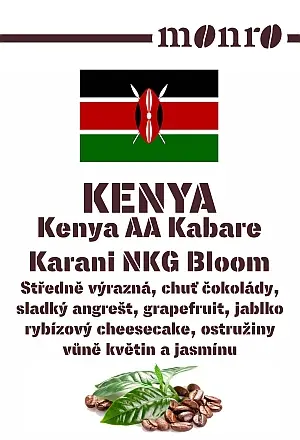 Káva Kenya AA Kabare Karani Bloom Káva Monro