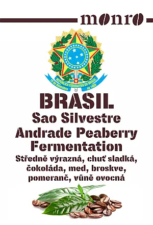 Brazil Sao Silvestre Peaberry Andrade Family Fermentation Káva Monro