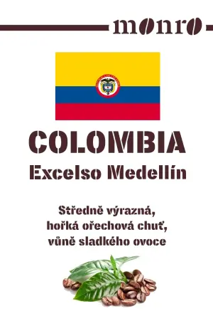Colombia Excelso Medellin Káva Monro