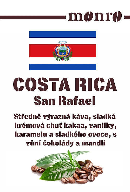 Costa Rica San Rafael Tarrazu SHB Káva Monro