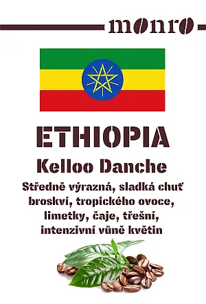 Ethiopia Kelloo Danche Arabika Káva Monro