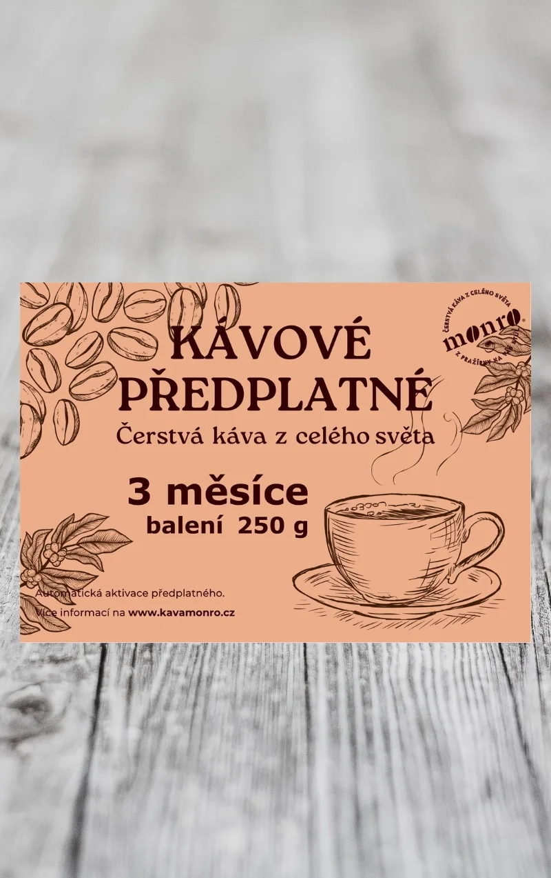 Kávové předplatné pažírna Káva Monro
