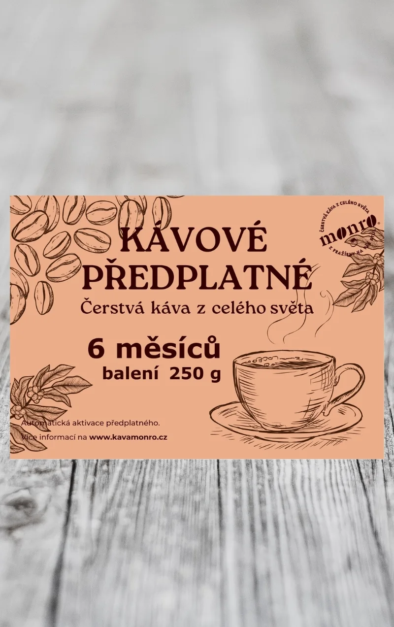 Kávové předplatné pažírna Káva Monro