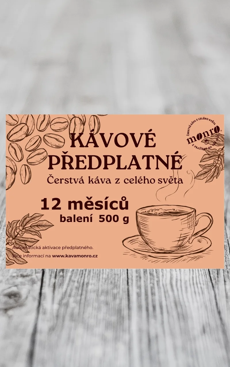 Kávové předplatné pažírna Káva Monro