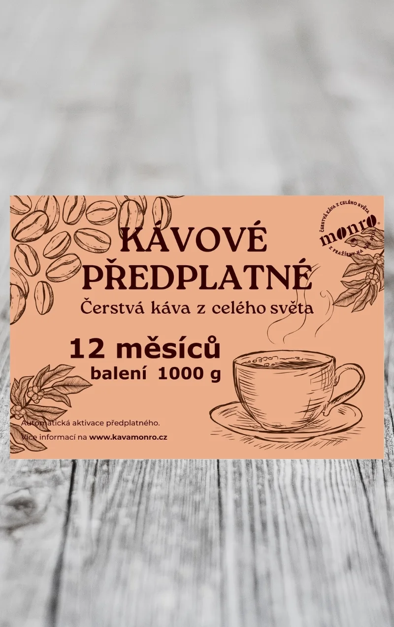 Kávové předplatné pažírna Káva Monro