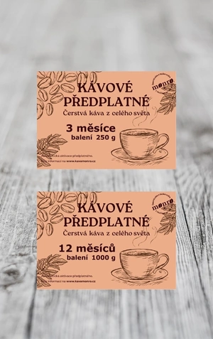 Kávové předplatné pažírna Káva Monro