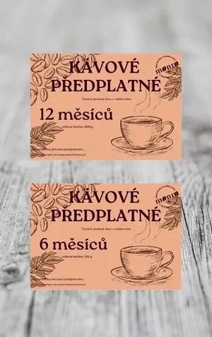 Kávové předplatné pažírna Káva Monro