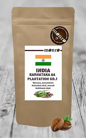 INDIA KARNATAKA PLANTATION GRADE AA KÁVA ARABICA