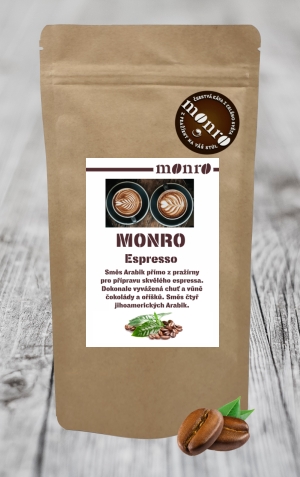 SMĚS NA ESPRESSO Z PRAŽÍRNY KÁVA MONRO