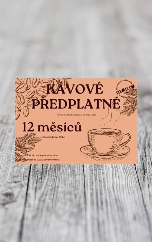 Monro Kávové předplatné  12 měsíců 250g
