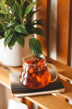 Vychlazená Cascara ve sklenici s ledem