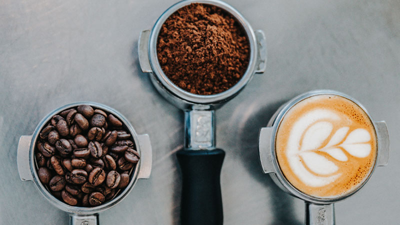 Káva zrnková, mletá, hotová